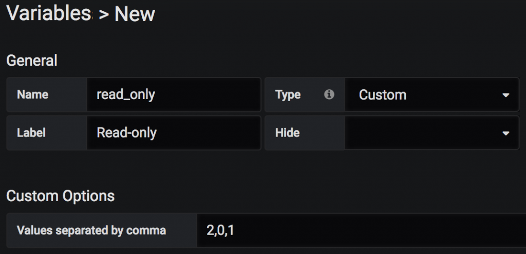 Grafana Variable - READ-ONLY